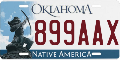 OK license plate 899AAX