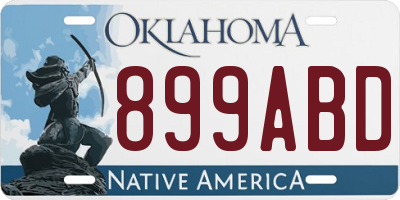 OK license plate 899ABD