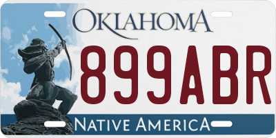 OK license plate 899ABR