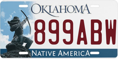 OK license plate 899ABW
