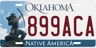 OK license plate 899ACA