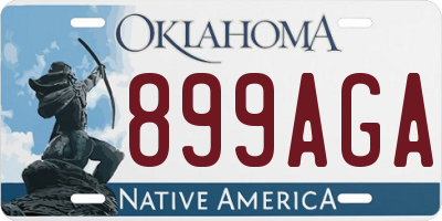 OK license plate 899AGA