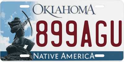 OK license plate 899AGU