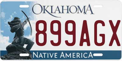 OK license plate 899AGX