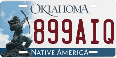 OK license plate 899AIQ