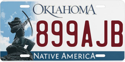 OK license plate 899AJB
