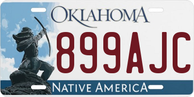 OK license plate 899AJC