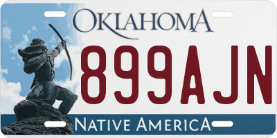 OK license plate 899AJN