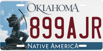 OK license plate 899AJR
