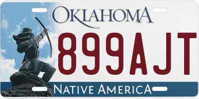 OK license plate 899AJT
