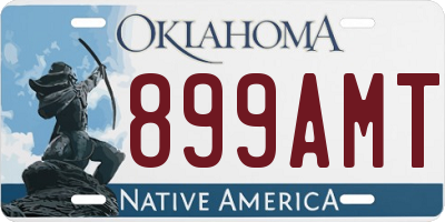 OK license plate 899AMT