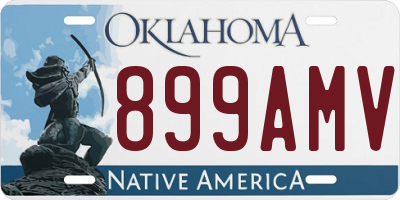 OK license plate 899AMV