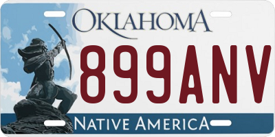 OK license plate 899ANV