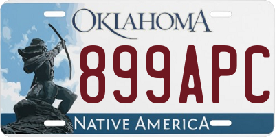 OK license plate 899APC