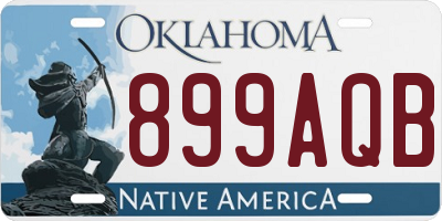 OK license plate 899AQB