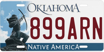 OK license plate 899ARN