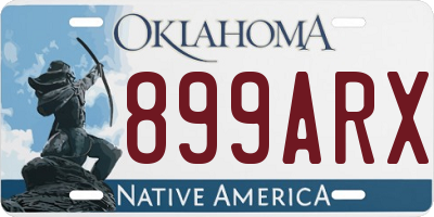 OK license plate 899ARX