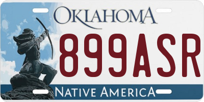 OK license plate 899ASR