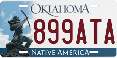 OK license plate 899ATA