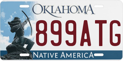 OK license plate 899ATG