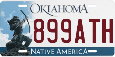OK license plate 899ATH