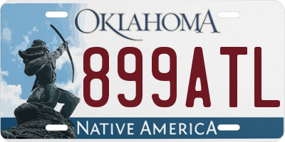 OK license plate 899ATL