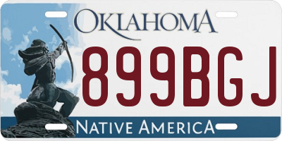 OK license plate 899BGJ