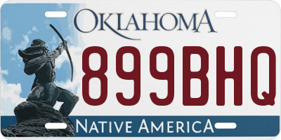 OK license plate 899BHQ