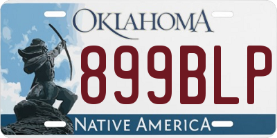 OK license plate 899BLP