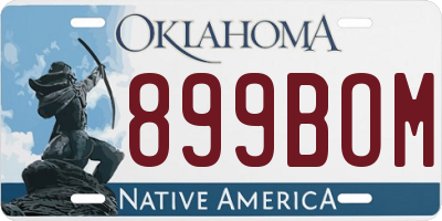 OK license plate 899BOM