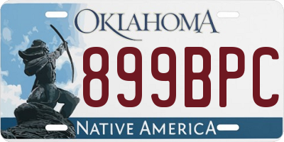 OK license plate 899BPC