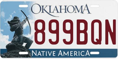 OK license plate 899BQN