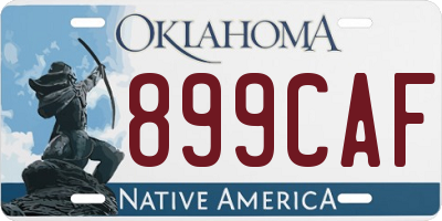 OK license plate 899CAF