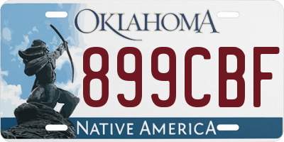 OK license plate 899CBF
