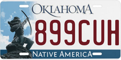 OK license plate 899CUH