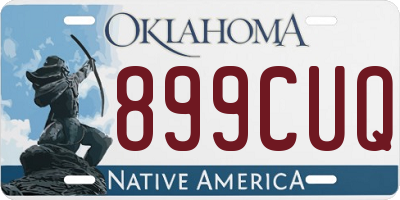 OK license plate 899CUQ