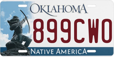 OK license plate 899CWO