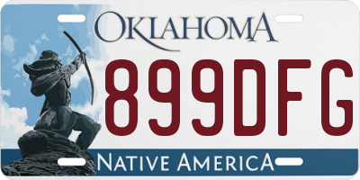 OK license plate 899DFG