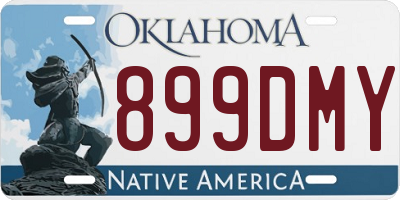 OK license plate 899DMY