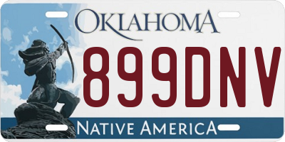 OK license plate 899DNV