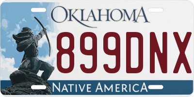 OK license plate 899DNX