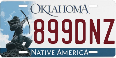 OK license plate 899DNZ