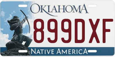 OK license plate 899DXF