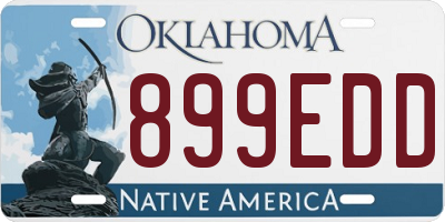 OK license plate 899EDD