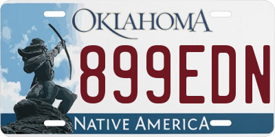 OK license plate 899EDN