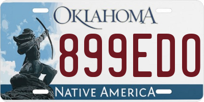 OK license plate 899EDO