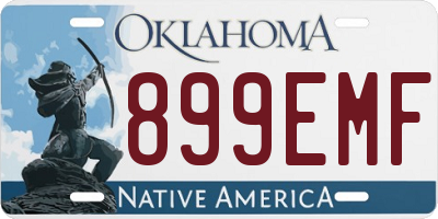 OK license plate 899EMF