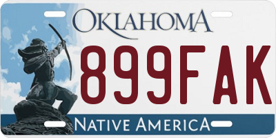 OK license plate 899FAK