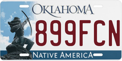 OK license plate 899FCN