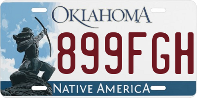 OK license plate 899FGH